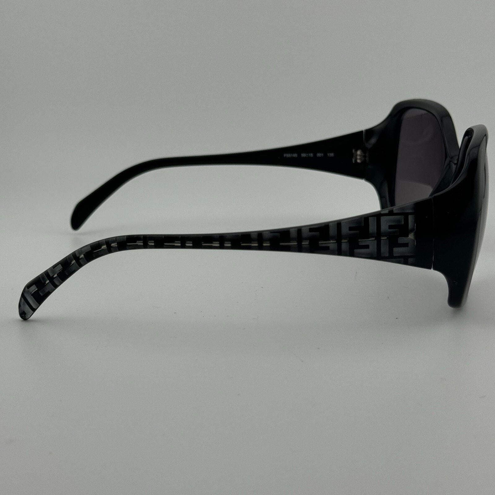 Fendi Cold Insert Sunglasses Frames Butterfly Black Gray 