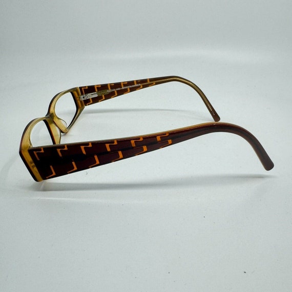 Bulova Eyeglasses Frame Brown Rectangle Trapani O… - image 2