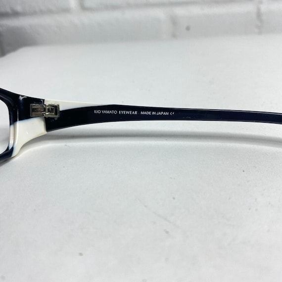 KIO YAMATO-Rectangular Eyeglasses Black and White 52-… - Gem