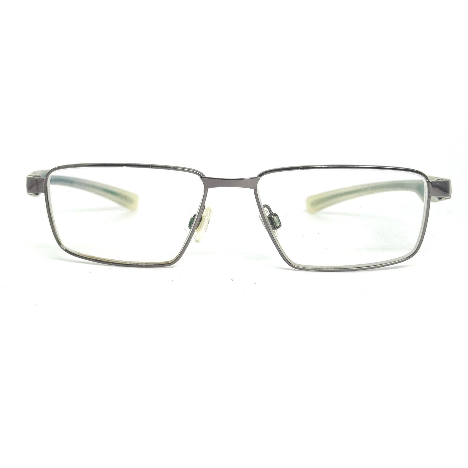 Nike Flexon Eyeglasses Frame 4256 036 Rectangular Gunmetal Green Men Women 21259 Nike 4646 Eyeglasses Men main image 4
