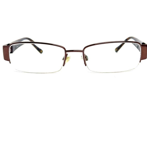 Bebe Eyeglasses Frames Half Rim Cheetah Print Multicolor  display picture 3