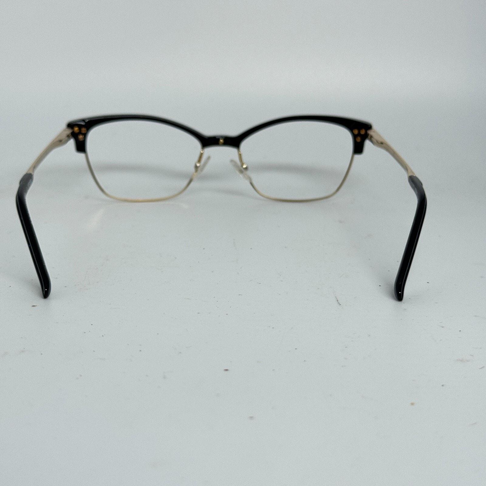 BCBGMAXAZRIA Eyeglasses Frames PEYTON BLACK Gold Cat Eye‎ 53-16-140 H17569 Amazon.com: BCBGMAXAZRIA Peyton Eyeglasses Frame Women main image 3