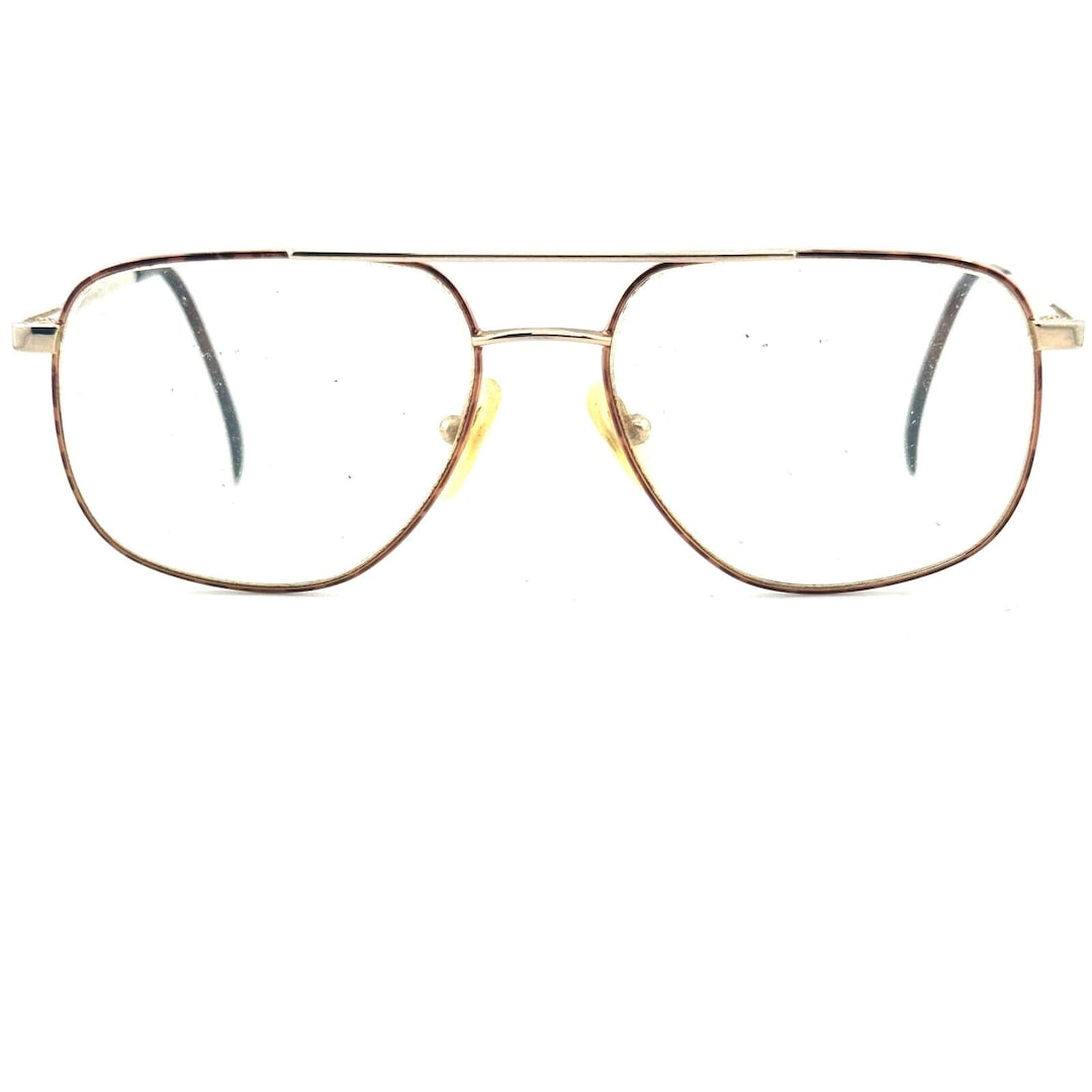 Vintage Monsieur Dan 054 Gold Pilot Metal Sunglasses Italy FRAMES