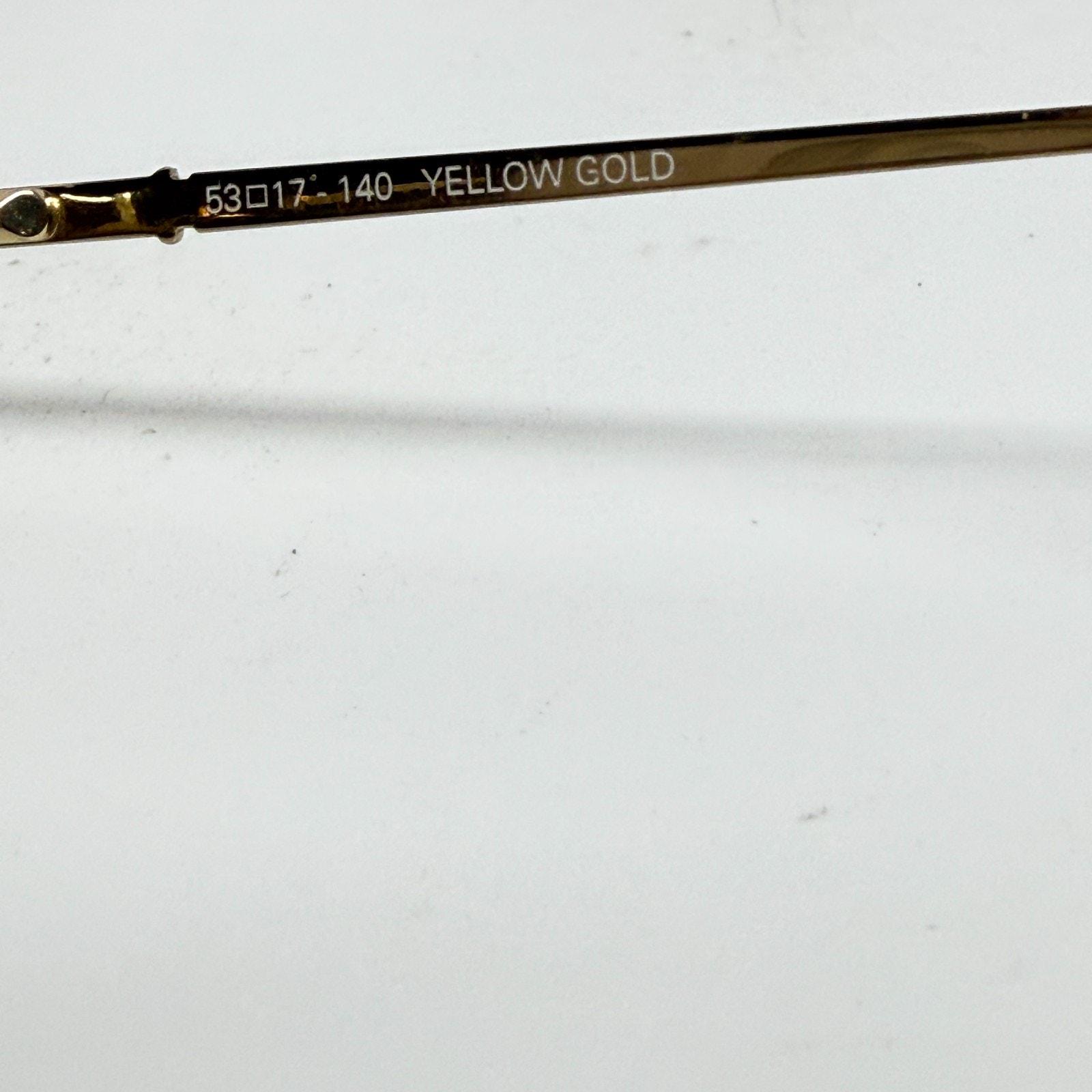 Bulova Platinum Edinburgh‎ Eyeglasses Gold Square Frame 53-17-140 20417 BULOVA Black Rectangle Square Feather Eyeglasses Frme  main image 3