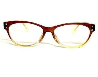 Design Line 216 Brown Ombre Cat Eye Reading Glasses  Mens Womens
