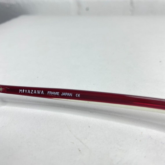 Miyazawa  Eyeglasses Frames Red Round Oval Metal … - image 7