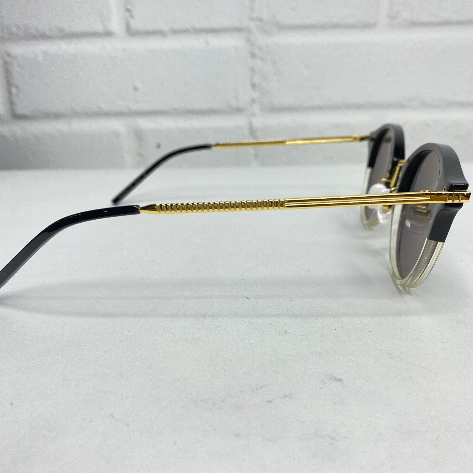 BOUCHERON BC0024S 003 Sunglasses Palladium Black and Clear 