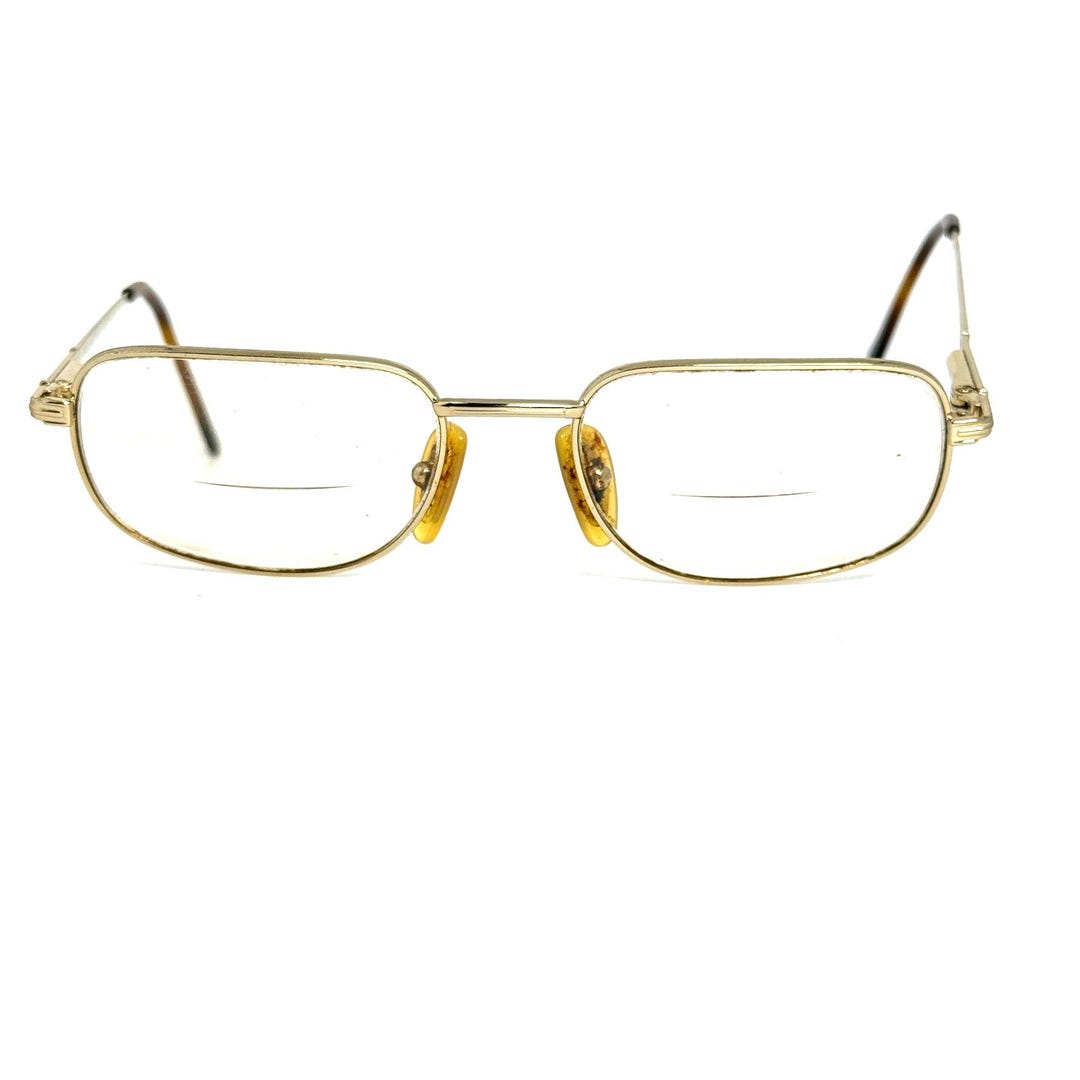 Bulova Platinum Edinburgh Eyeglasses Gold Square Frame 53-17  display picture 3