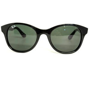 Ray-Ban RB4203 601 Black Round Sunglasses Green Classic G-15 Lenses 51mm Italy image 1