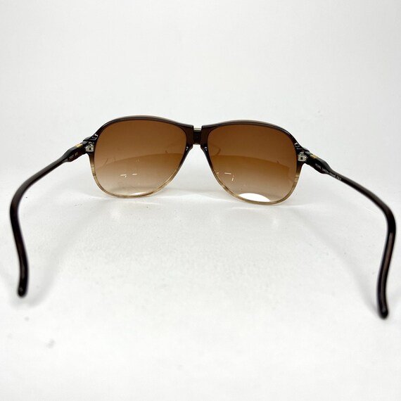 Vintage Pierre Cardin Brown Aviator Sunglasses Or… - image 4