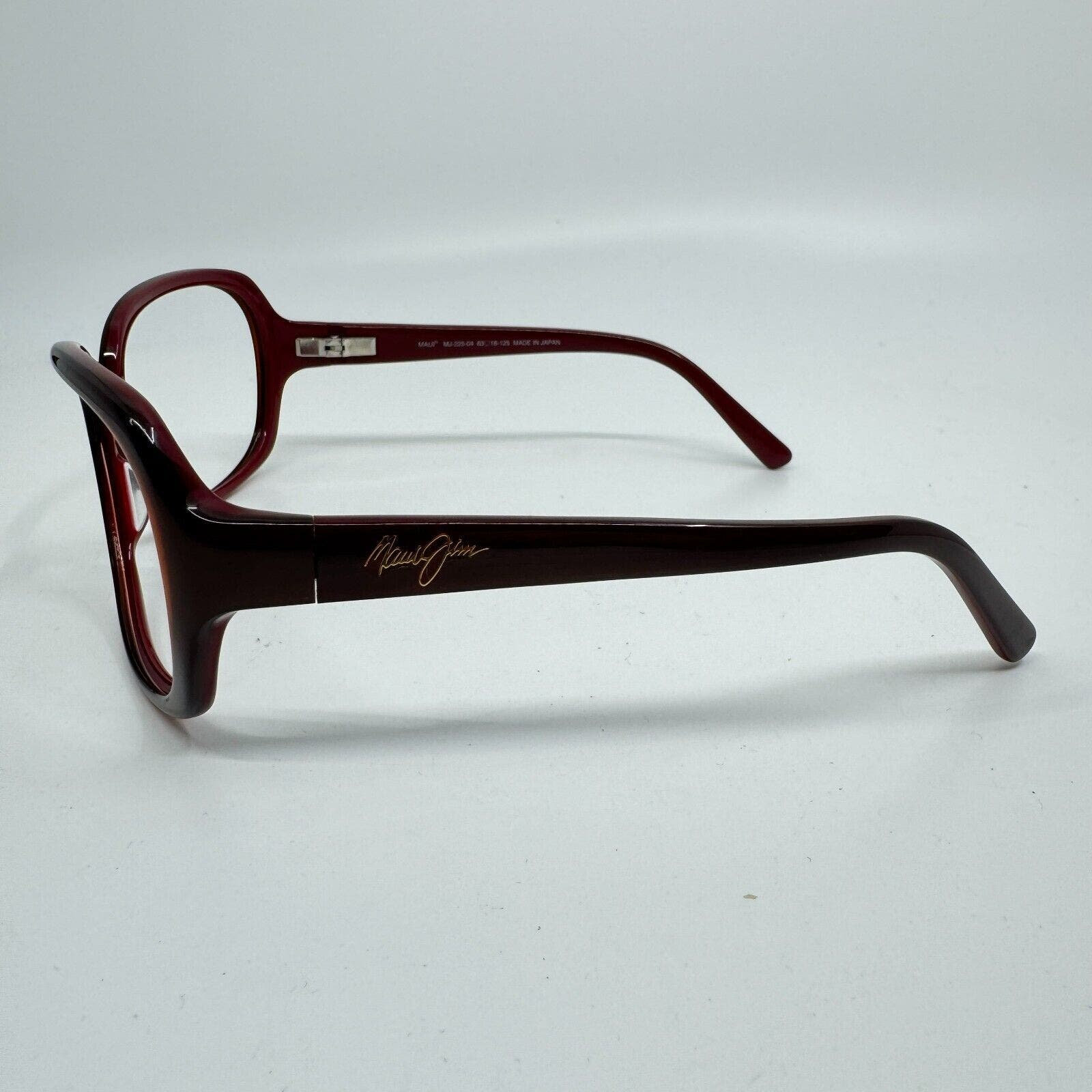 Maui Jim Rainbow Falls MJ225-04 Women\'s Sunglasses Brown Red Gray Lens JAPAN Maui Jim Japan Rainbow Falls MJ-225-04 Burgundy Sunglasses  main image 3