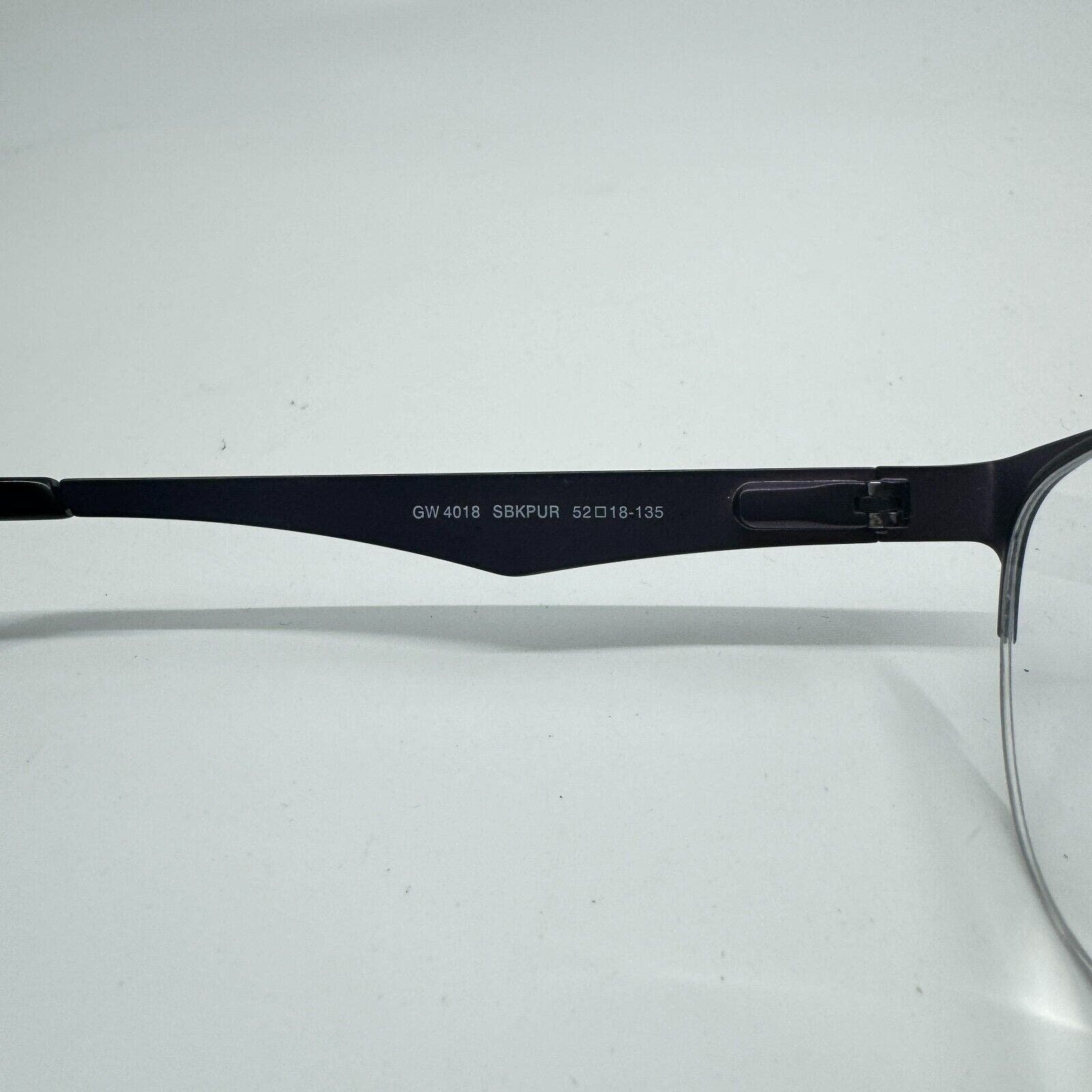 GANT Eyeglasses Frames GW 4018 SBKPUR 52-18-135 Half Rim 