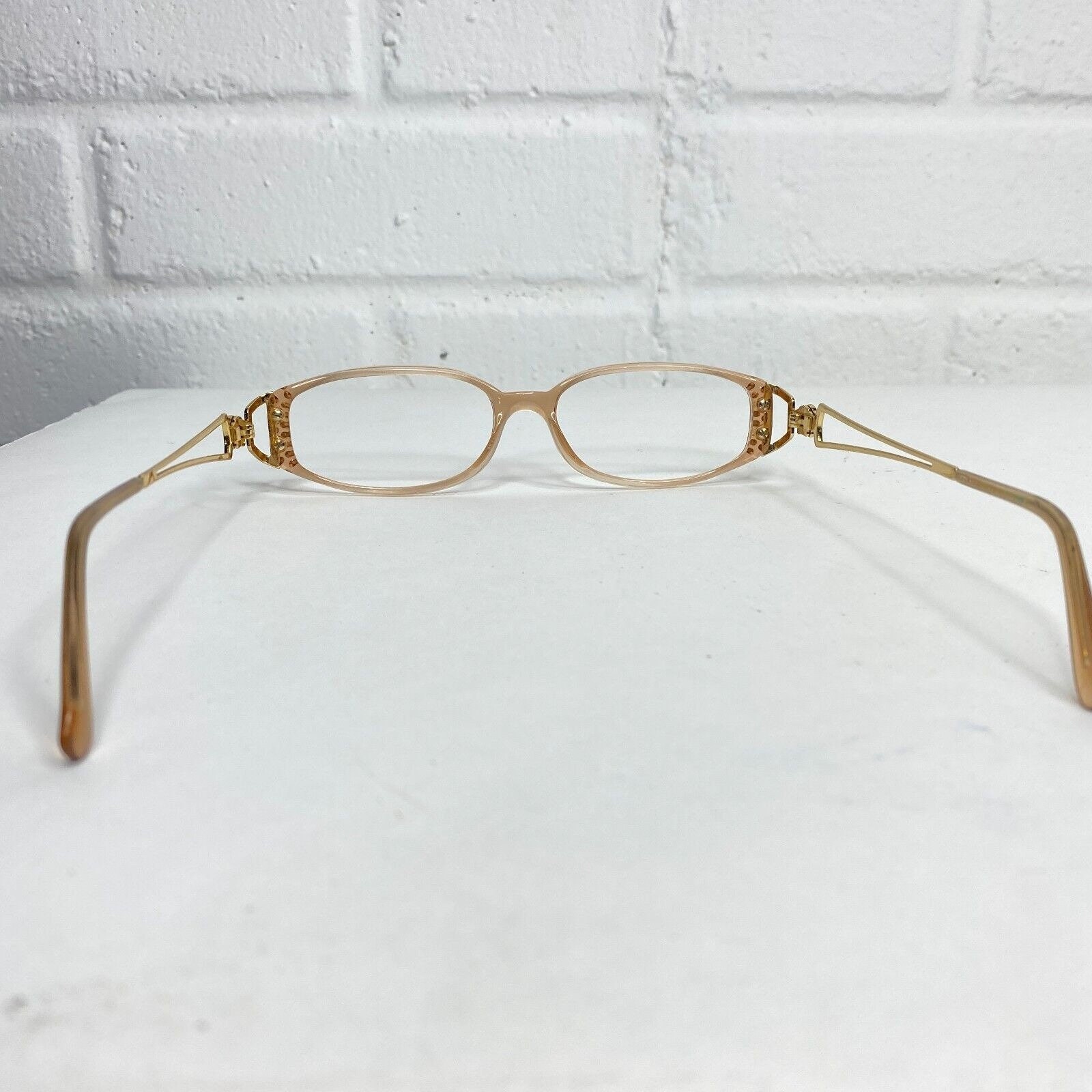 Versace Mod Eyeglasses Sunglasses Frames Gold Rectangular 51  display picture 3