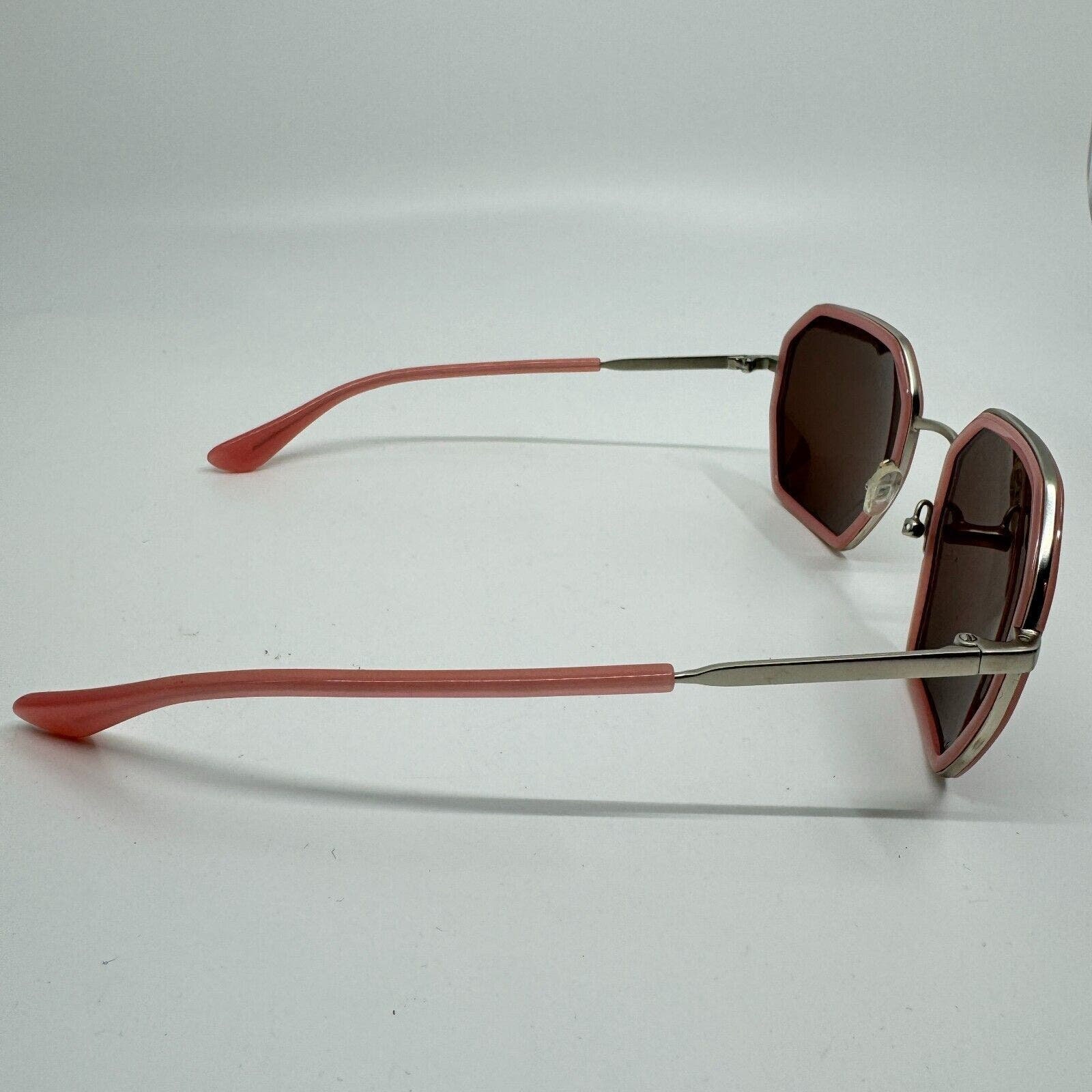 See Sunglasses Frames Pink Brown Lens See 22222 Silver Metal  display picture 3