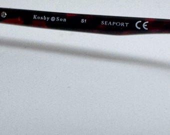 Kosby Son Hanko Eyeglasses Frames GU32 54-17-135 Red Black Full