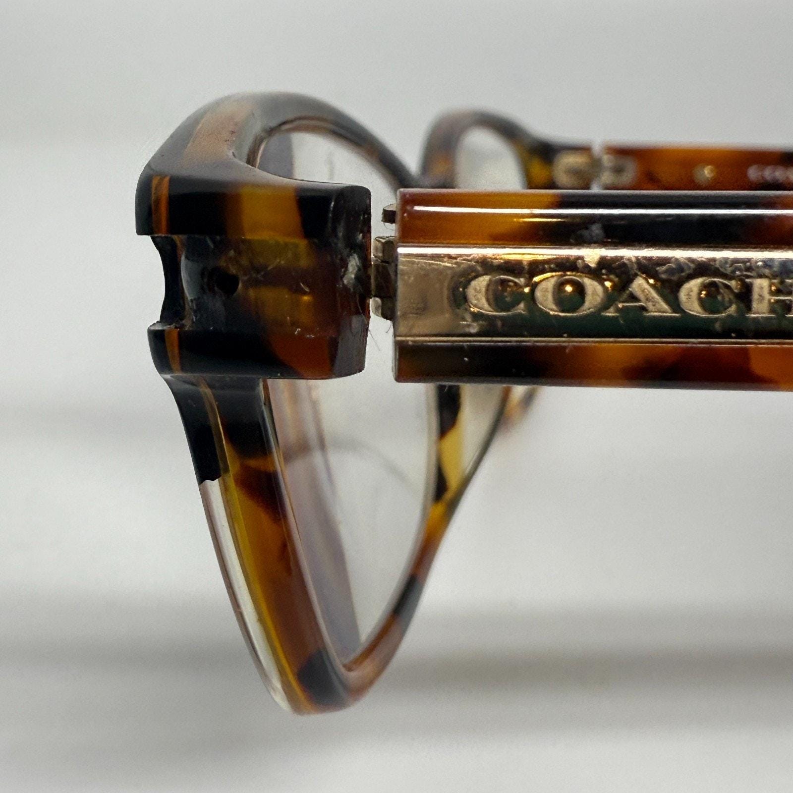 Coach HC 6065 5438 51-17-135 Black Tortoise Gold Full Rim 