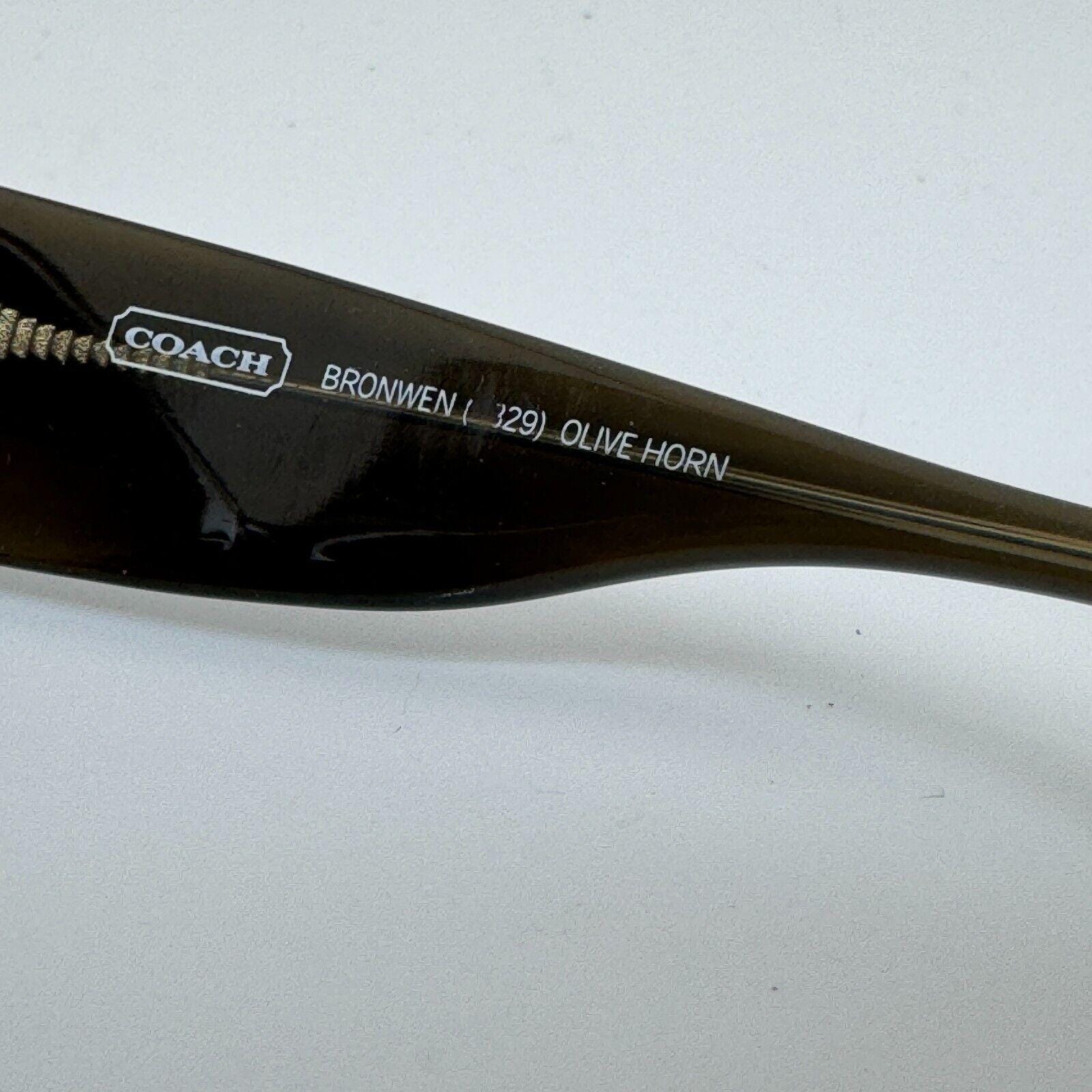 Coach Bronwen (S829) Olive Horn FRAME Sunglasses 54-18-125 