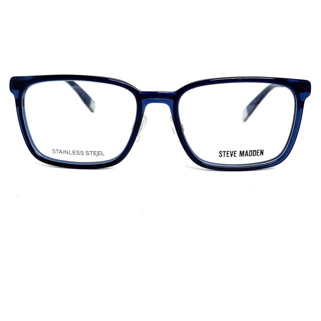 Steve Madden Eyeglasses Frames debonair Blue Midnight 53-17-145 H17585‎ Steve Madden Eyeglasses Frames Debonair Blue Midnight 53-17  main image 3