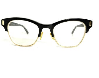 Calvin Klein Collection 835C 001 Cat Eye-bril Zwart Goud 49-20-135