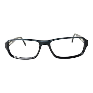 Police  Eyeglasses COL. 0700 Black with blue line rectangle 55-16-135 H5562