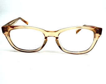 Warby Parker Finch 540 Crystal Brown Square Eyeglasses Frame 52-18 140 H10010