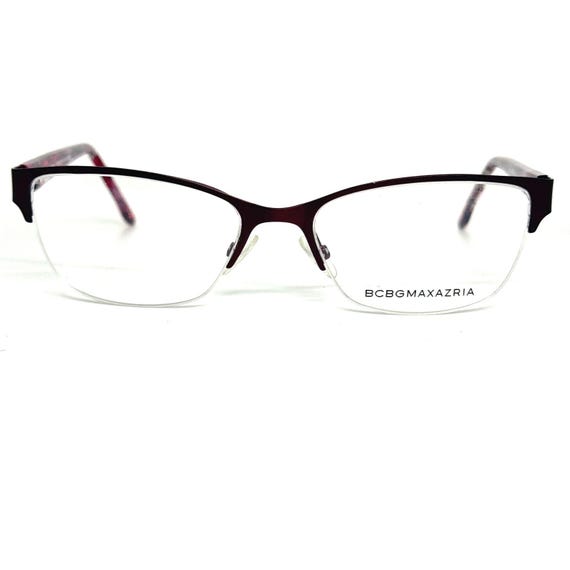 BCBG Maxazria Cat Eye Half Rim Frame Eyeglasses Kana Wine 53  display picture 3