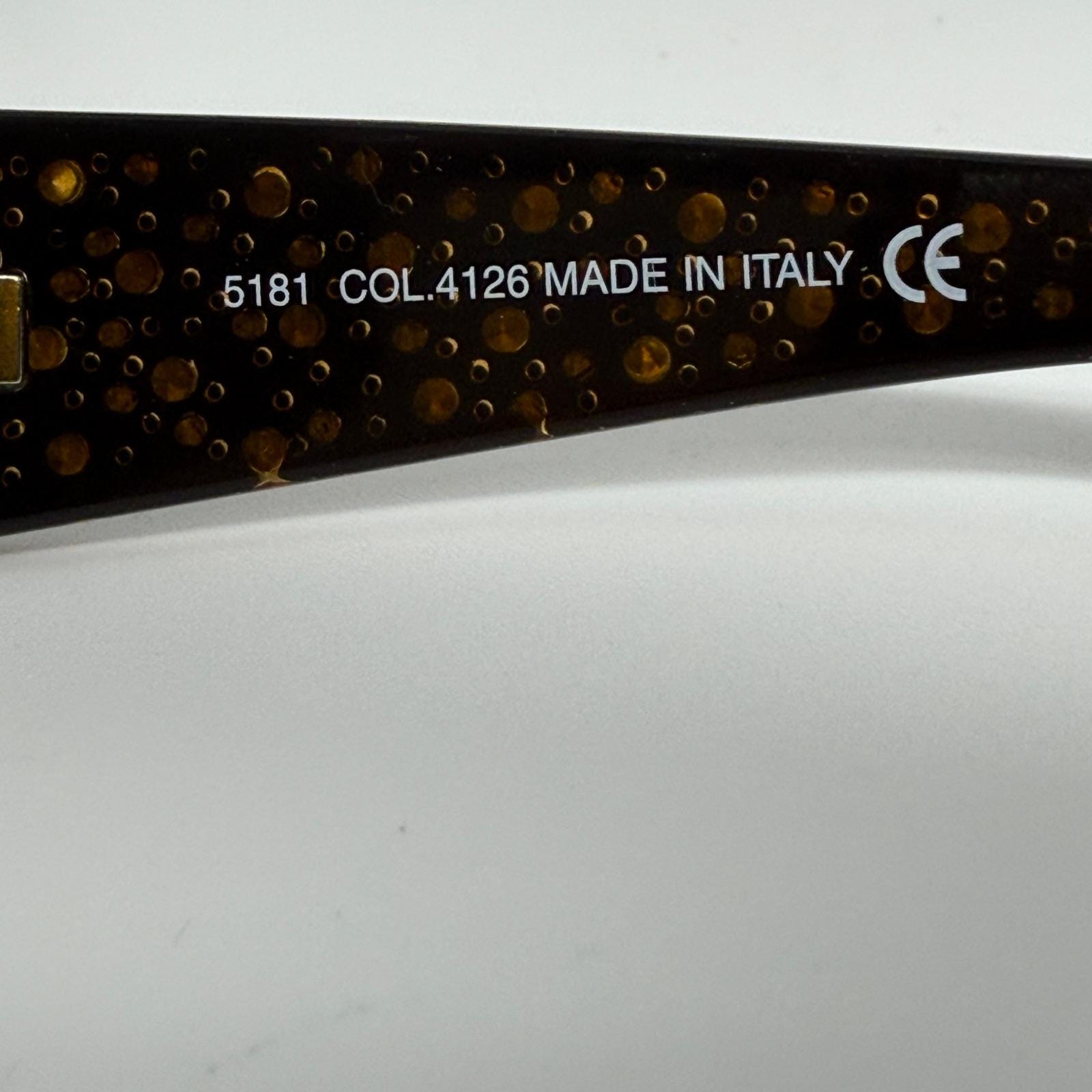 SEE Eyewear 6139 5181 Col.4126 Black Amber Studded Eyeglass Frames Italy 22292‎ SEE Eyewear 6139 5181 Col.4126 Black Amber Studded Eyeglass  main image 4