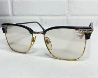Vogart Line Glasses Spectacles Mod.222 Gold and Black H2167