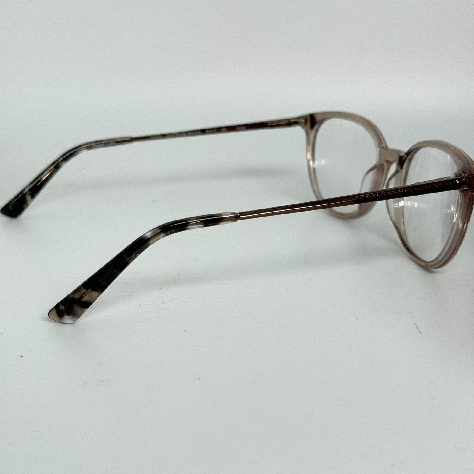 Cole Haan Ch5041 272 Taupe Crystal Authentic Eyeglasses 52-18-135 Cole Haan CH5041 272 Clear Gray Cat Eye Round Eyeglasses  main image 4