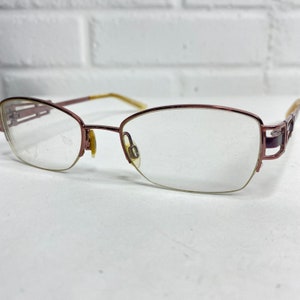 Elle EL18779 WI Eyeglasses Sunglasses Frames Purple Round Half Rim 48-18-135
