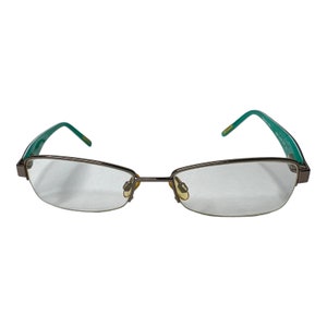 Covergirl Eyeglasses Frame CG500 008 52-17-135 Gunmetal Blue Half Rim H3612