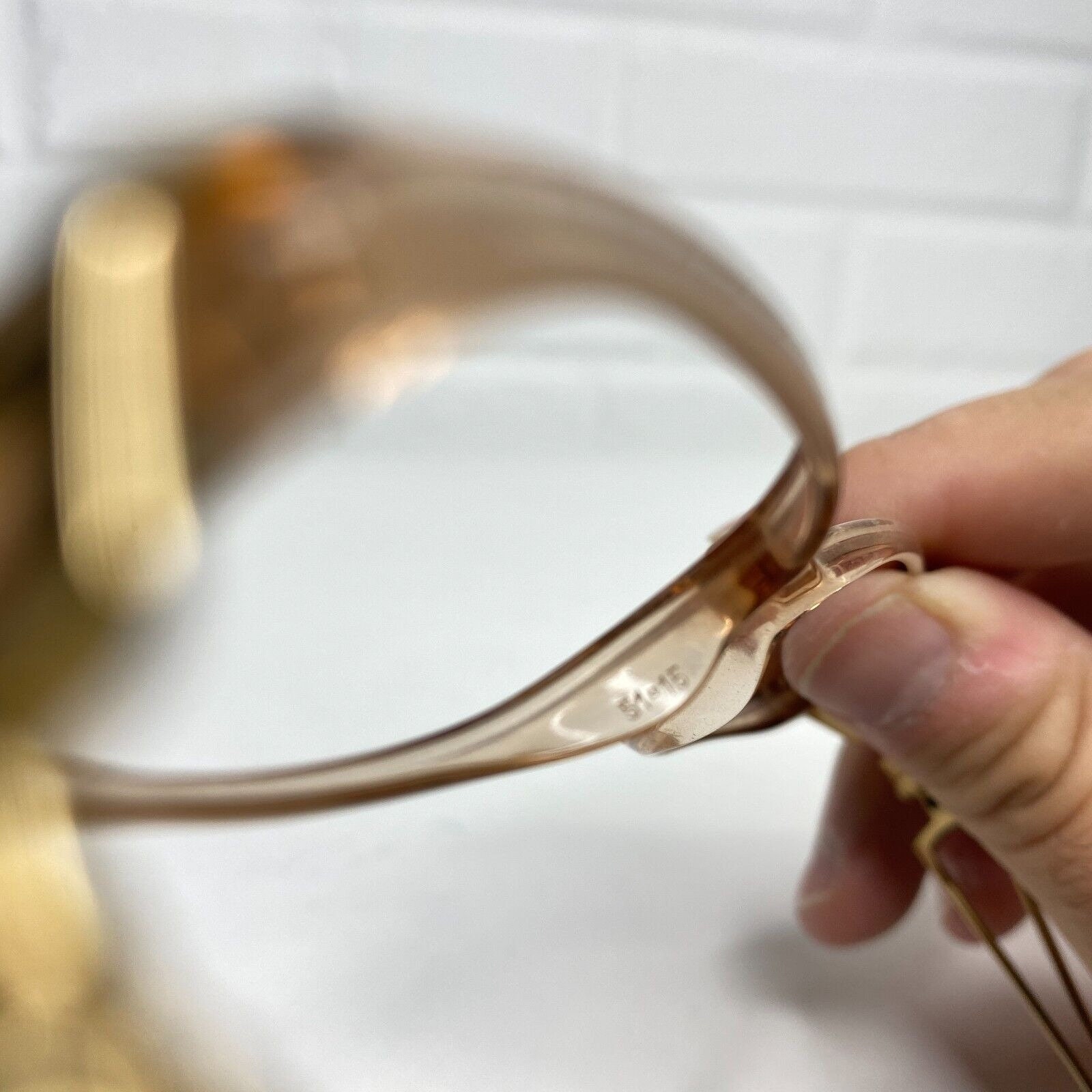 Versace Mod Eyeglasses Sunglasses Frames Gold Rectangular 51  display picture 2