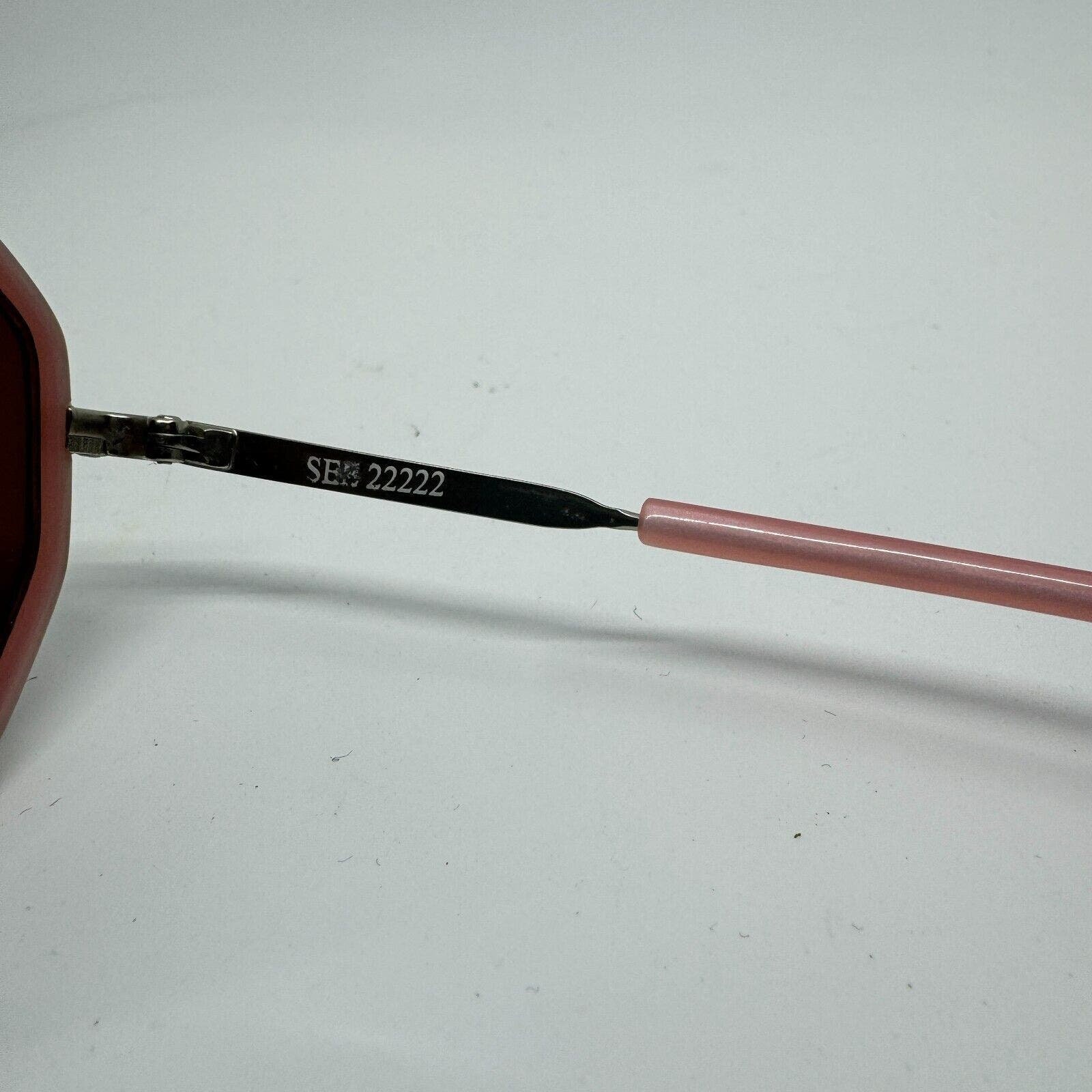 See Sunglasses Frames Pink Brown Lens See 22222 Silver Metal  display picture 1