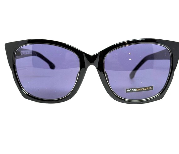 BCBGMAXAZRIA B844 black and Silver Sunglasses‎ Frames Purple Lens H19124 BCBGMAXAZRIA B844 black and Silver Sunglasses Frames Purple  main image 4