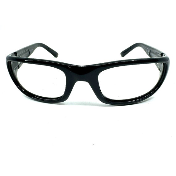 Maui Jim MJ-103-02 Black Rectangle Wrap Sunglasse… - image 1
