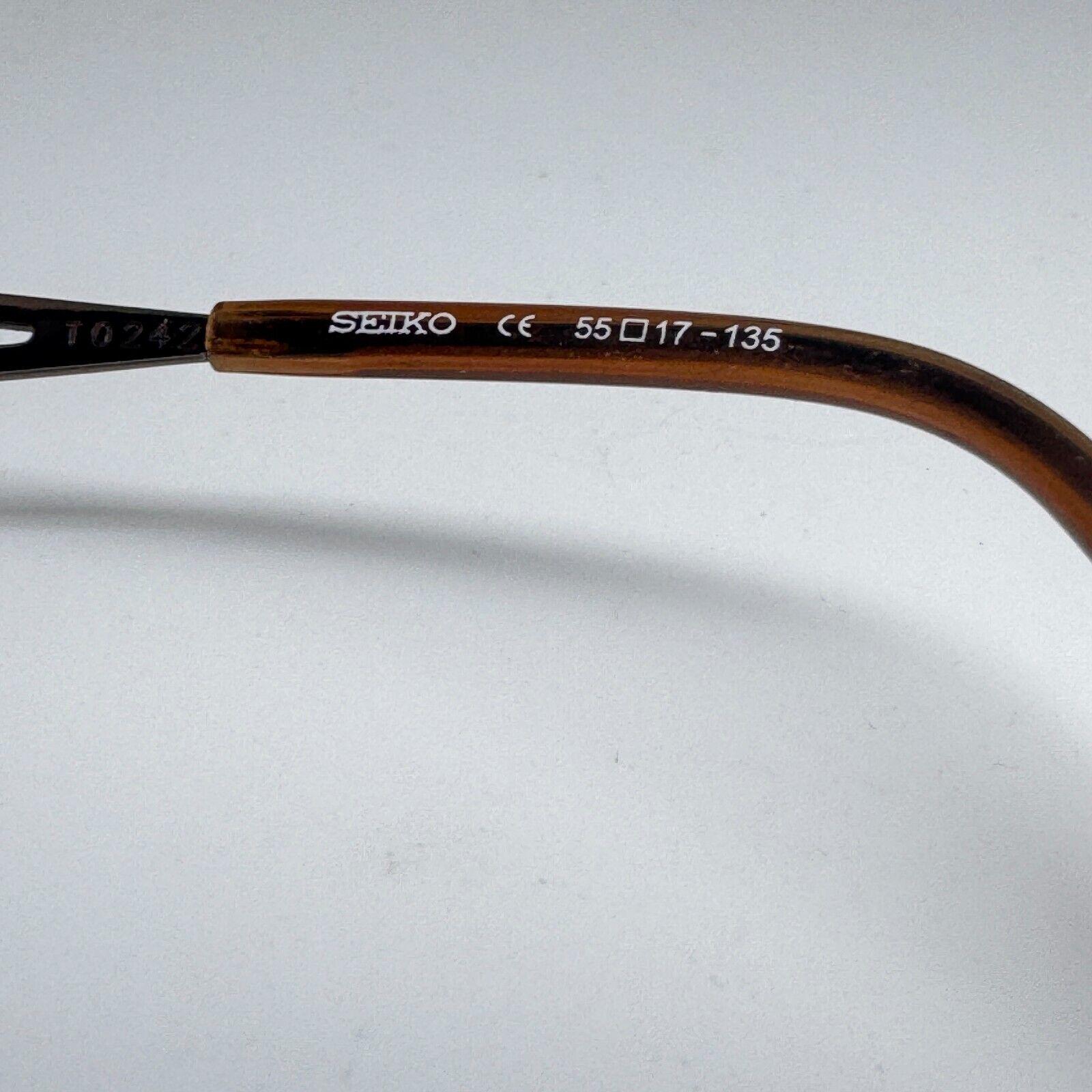 Vintage Seiko T535 Bronze‎ Titanium Oval Full Rimmed Eyeglasses Frames H15349 Vintage Seiko T535 Bronze Titanium Oval Full Rimmed  main image 2