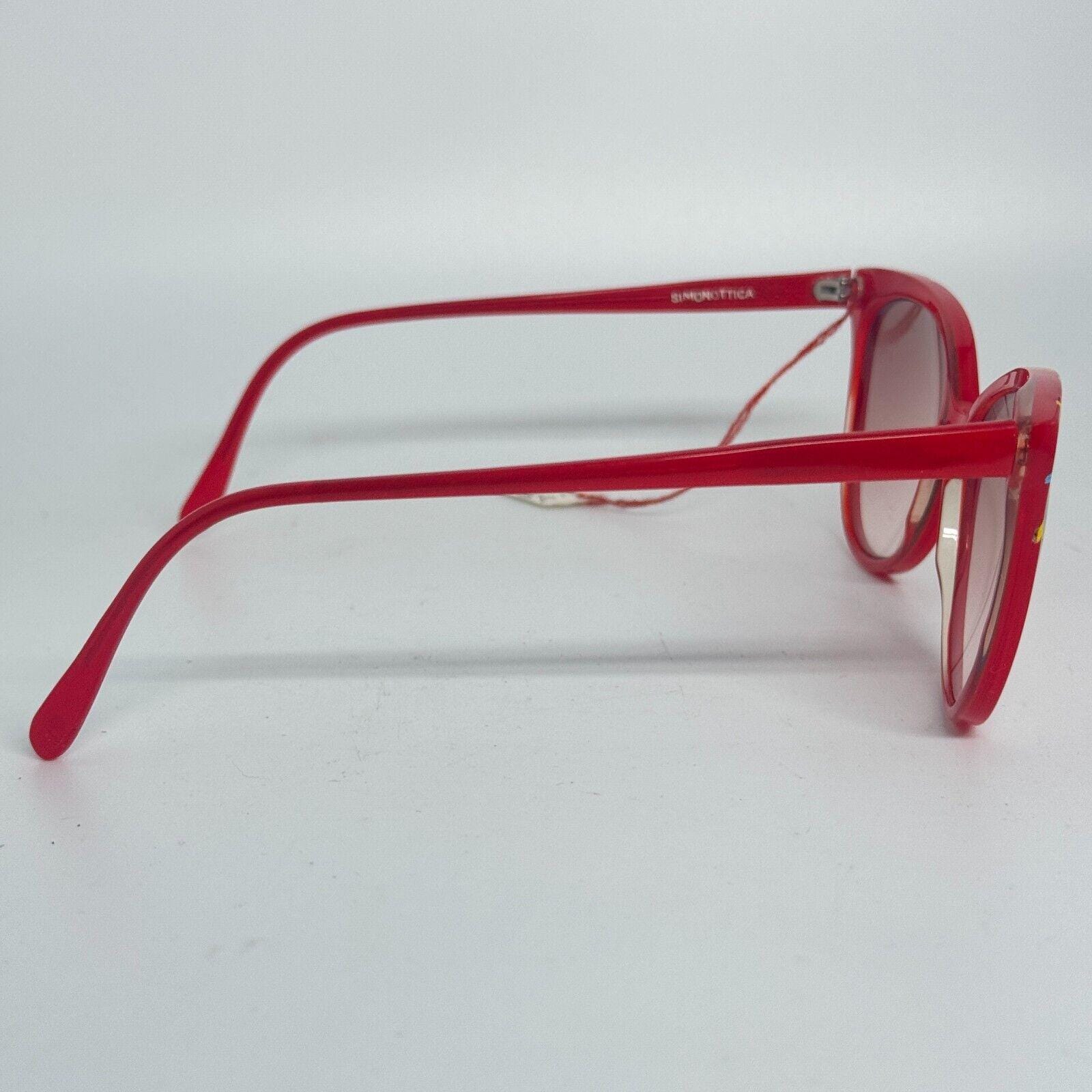 Simonottica Vintage‎ Rare Sunglasses Red Papippen Cat Eye LIMITED EDITION H1321 Simonottica Vintage Rare Sunglasses Red Papippen Cat Eye  main image 2