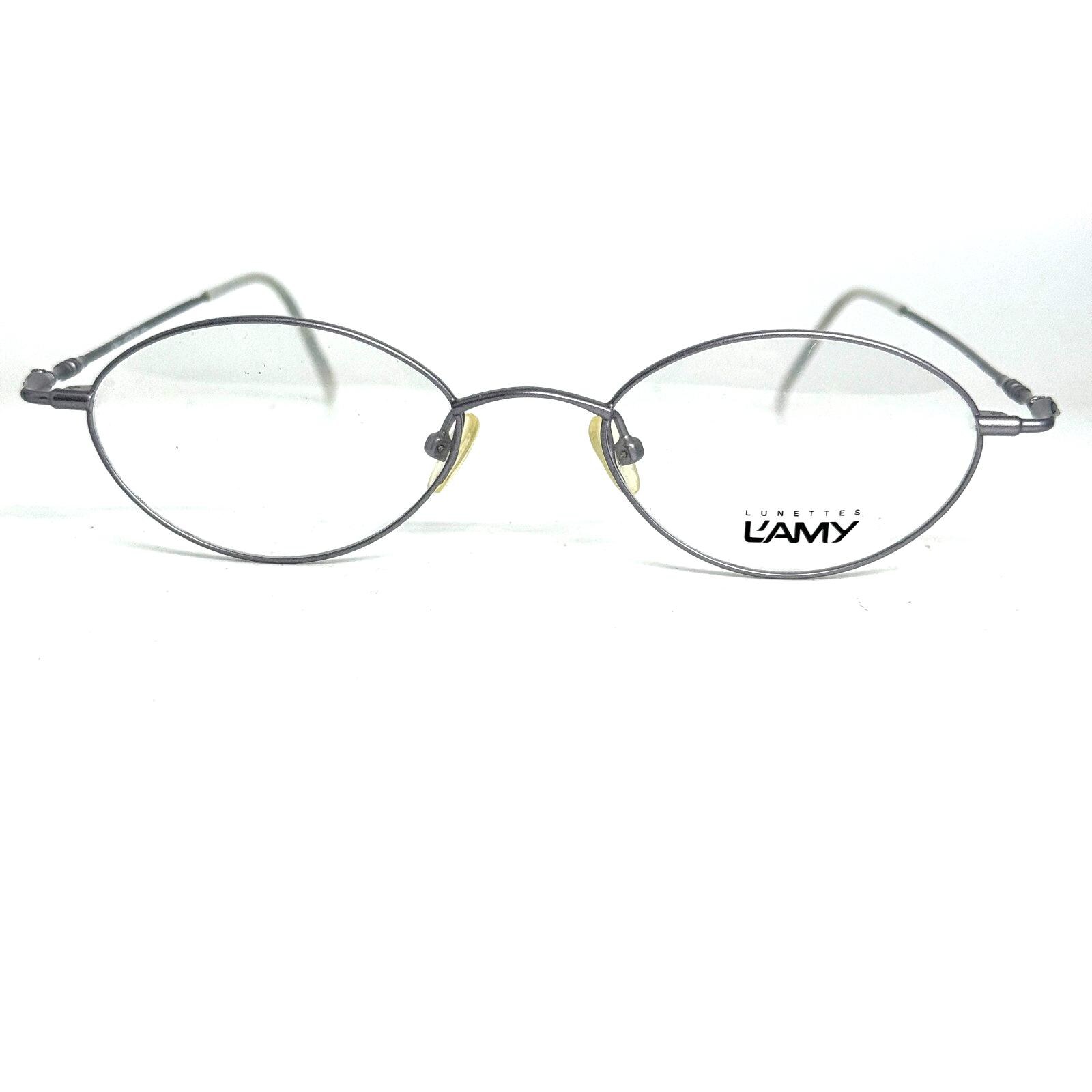 Lunettes Vintage LAMY KRISTY - Cadre Oval Métal Or Violet Rose - Unisexe
