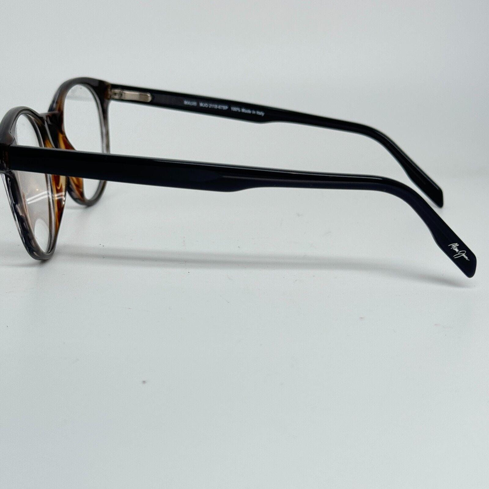 Maui Jim MJO 2118-67SP Gray/Brown Stripe Round Eyeglasses Frames 49-20-145 14423 Maui Jim MJO 2118-67SP Gray/brown Stripe Round Eyeglasses  main image 2