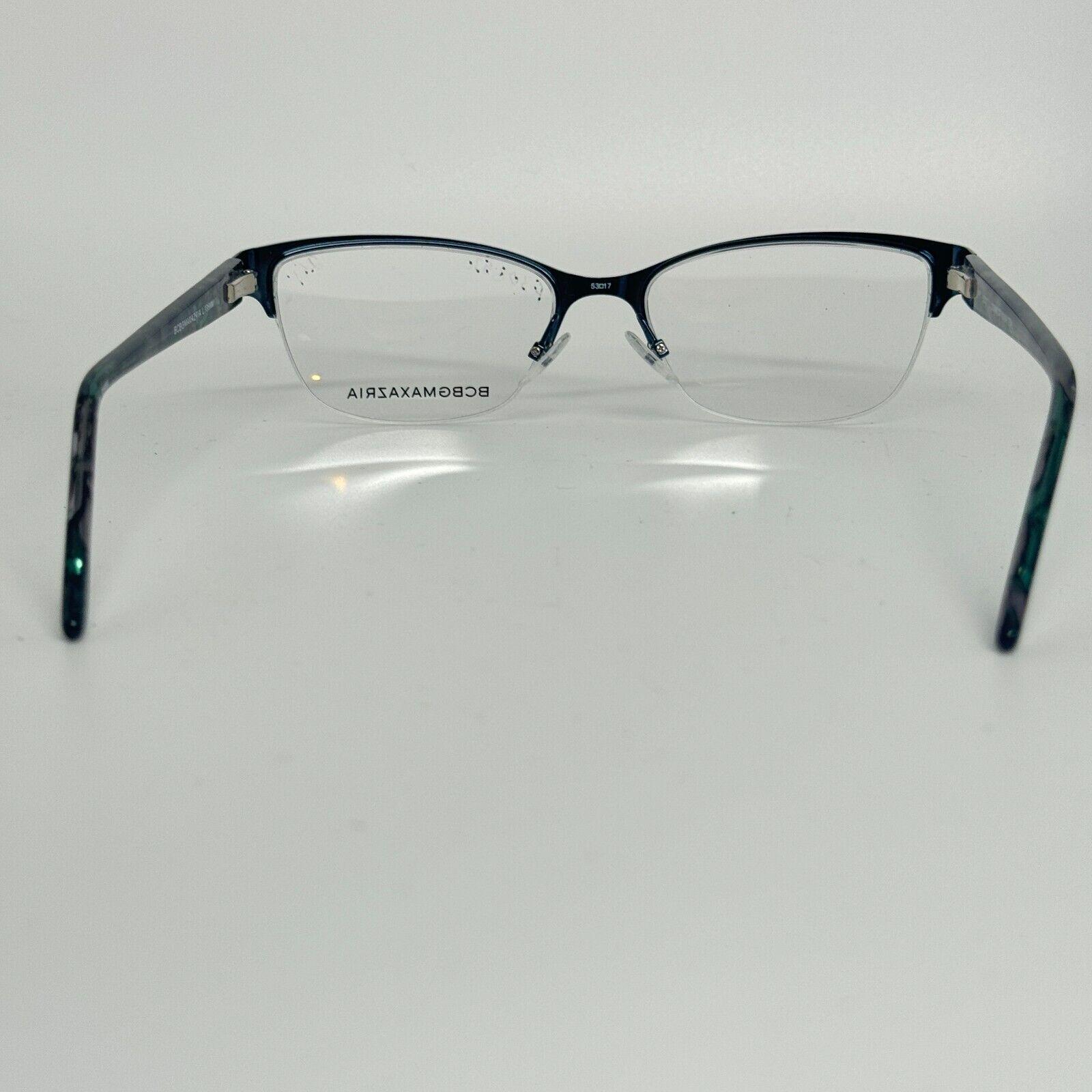 BCBGMAXAZRIA Women\'s Cat Eye Eyeglasses Blue Turquoise Metal Frame‎ 21234 New BCBG Maxazria Cat Eye Eyeglasses Anita Blue Slate 54 16  main image 4