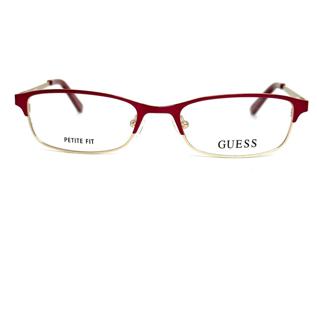 GUESS GU2544 072 Red Metal Half-rimless Optical Eyeglasses Frame