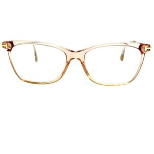 Tom Ford Pink Clear Cat Eye Eyeglasses Frames Gold Tone Hardware TF5456 074 889214488923_f.jpg main image 4