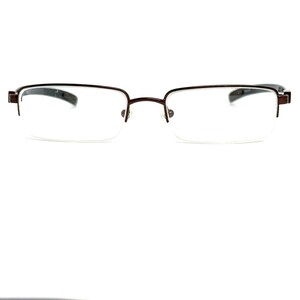 Head Lines Eyeglasses Frames ONLY 52-18-140 L101 C1 Half Rim Black rectangle Eyessentials eyeglasses ES9100 - 52/18/140 - VS Eyewear main image 2