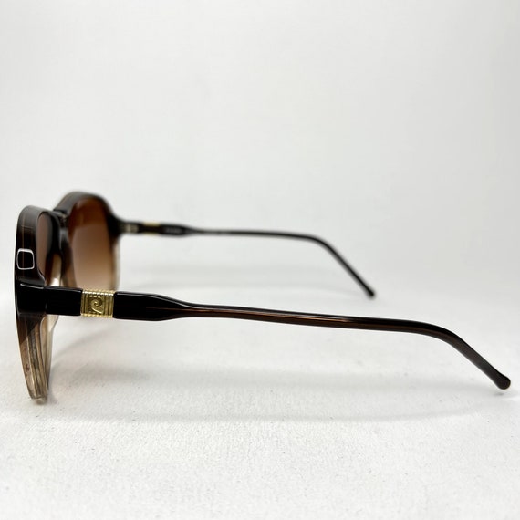 Vintage Pierre Cardin Brown Aviator Sunglasses Or… - image 3