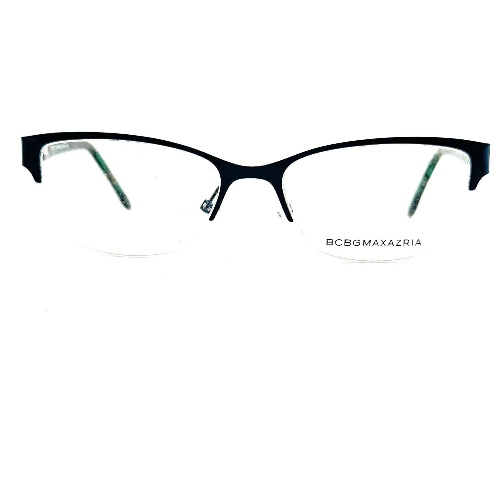 Bcbgmaxazria Cat Eye Half Rim Eyeglasses Flex KANA TEAL 53 