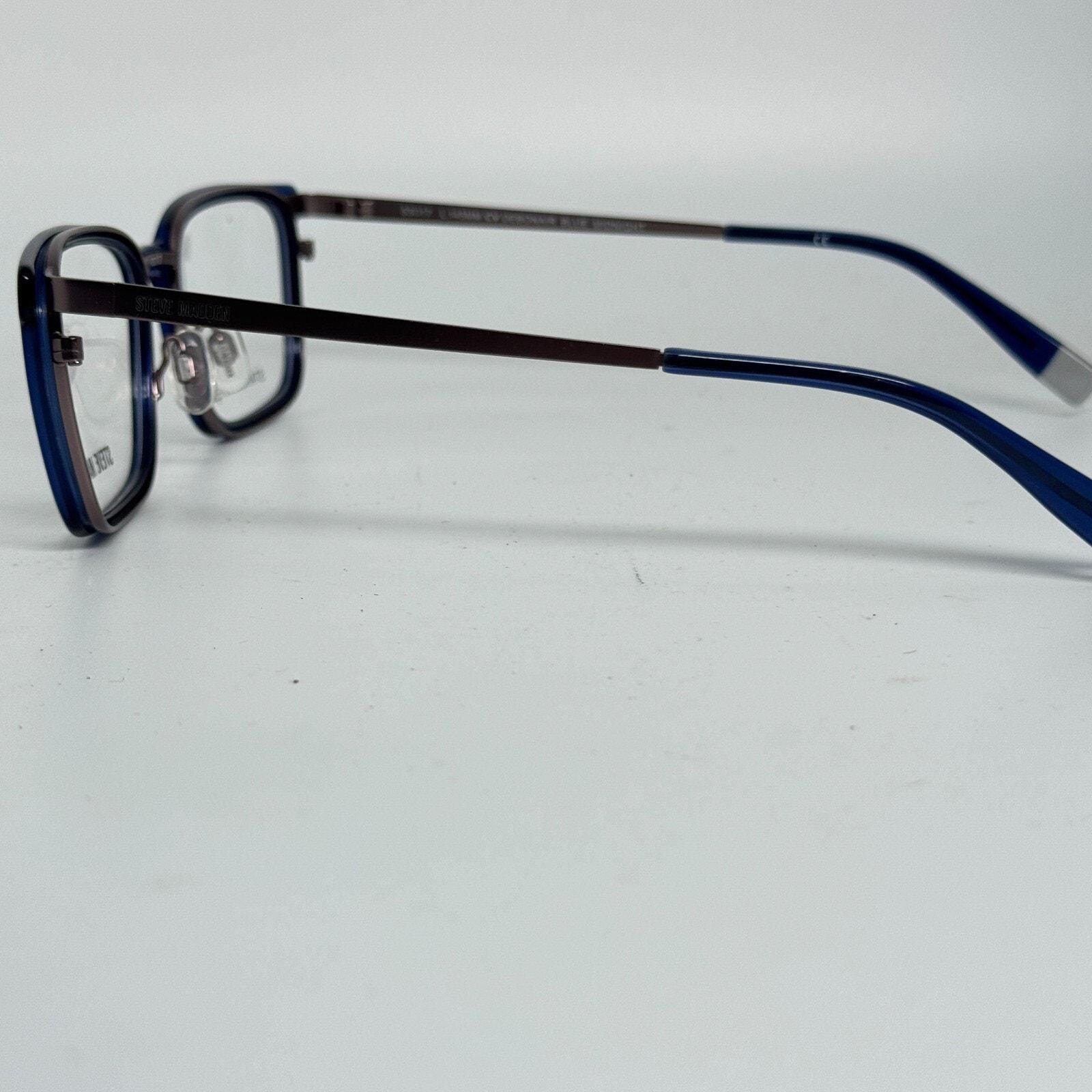 Steve Madden Eyeglasses Frames Debonair Blue Midnight 53-17  display picture 3