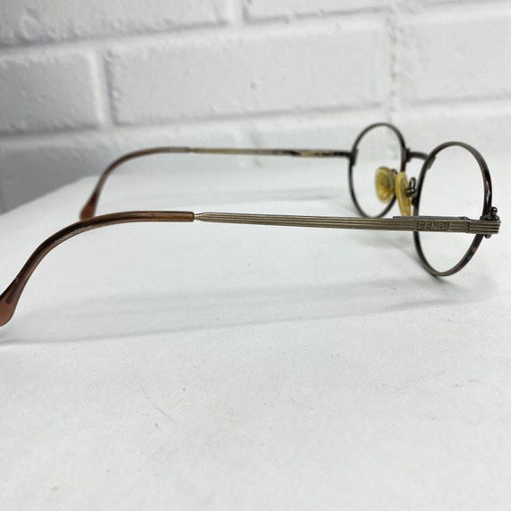 Vintage FENDI Eyeglasses Havana Antique Bronze round … Gem