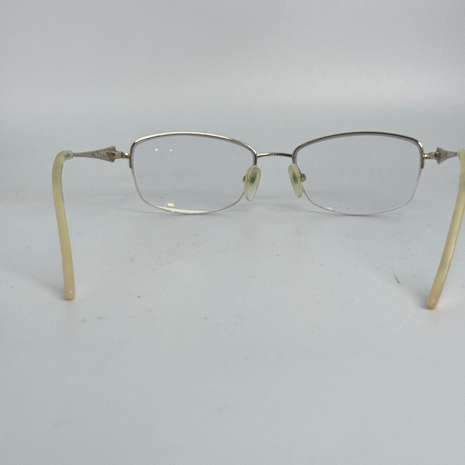 Tura R906 Black Metal Half Rim Eyeglasses Frame 52-17-135 Unisex Semi Rimless Tura R906 Womens Semi Rimless Eyeglass Frame RGD Rose Gold  main image 4