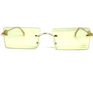 Rimless Rectangle Sunglasses - Etsy display picture 1