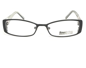 Revolution Eyewear‎ REV724 Matte Black Eyeglasses Frames 52-16-140 Rhinestone Revolution w/Magnetic Clip Ons REV724 w/Magnetic Clip-on  main image 4
